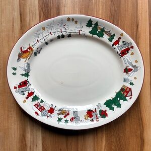 Family Christmas by Cuthbertson Oval Christmas Serving Platter